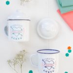 tasses émaillées forever dans mon coeur